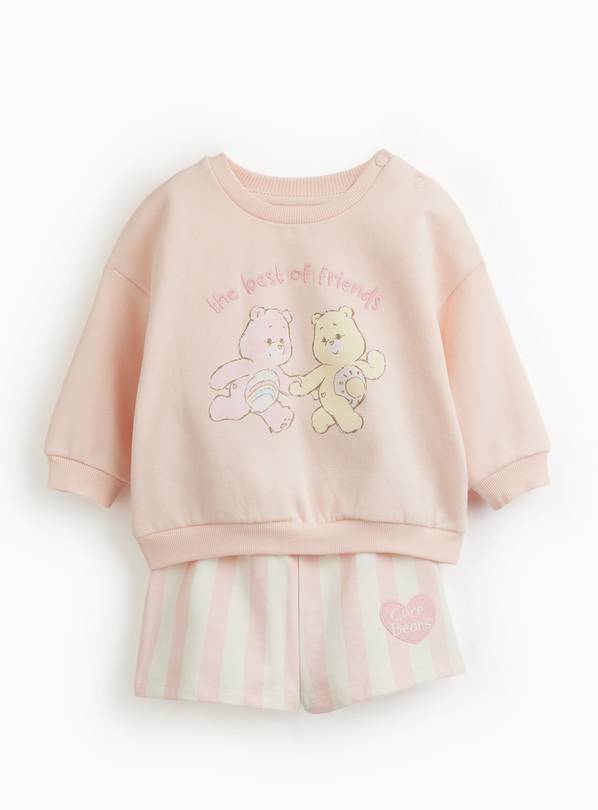 Pink Care Bears Sweatshirt & Shorts Set 9-12 months